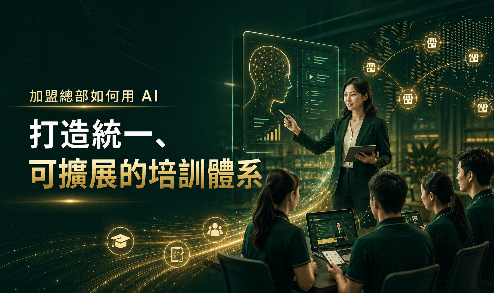連鎖加盟總部如何用 AI 系統統一全店訓練？